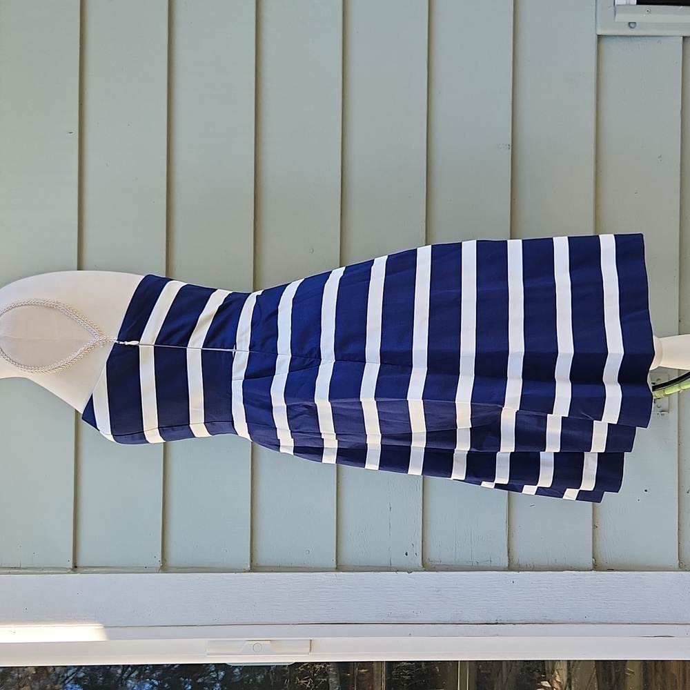 GAP Blue and White Strapless Dress - Picture 3 of 6